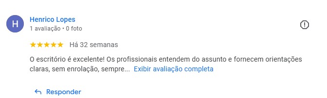 Avaliação positiva cliente - Escritório advocacia trabalhista São Paulo Dra. Adriana